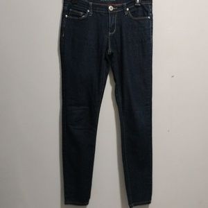 Red Blue Denim Low-rise skinny jeans size 3/4
